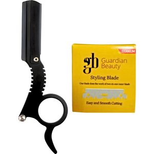 Guardian Beauty Classic Straight Razor - Inclusief 100 stuks GB Titanium Halve Mesjes