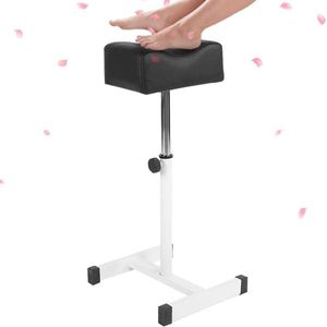 Allecto Plus - Verstelbare kruk voor pedicure en manicure behandeling - Zwart - Comfortabele voetsteun - Schoonheidssalon meubilair aerodynamisch design