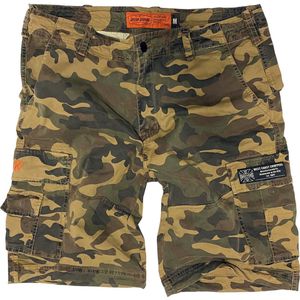 West Coast Choppers WCC CFL Cargo Shorts - Vintage Woodland Camo Korte broek groen L Heren