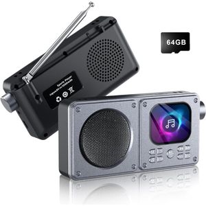 MP3 Speler Bluetooth - FM-Radio - Grijs en Zwart