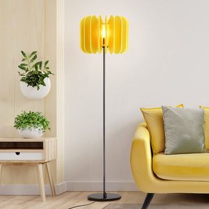 Staande lamp van PET-vilt geel - Lenthe