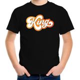 King Koningsdag t-shirt zwart voor kinderen/ jongens 158/164