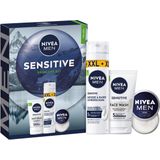 NIVEA MEN Sensitive Skincare Kit - Geschenkset - Met Scheerschuim, Gezichtsreiniger en Crème