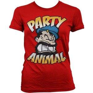 Popeye Brutos Party Animal Girly T-Shirt Damen Red-L