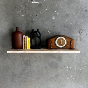 GoudmetHout - Zwevende wandplank - Blinde montage - eiken - 100 x 30 cm - licht eiken - zwevende boekenplank - Incl. bevestiging