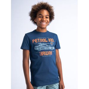 Petrol Industries - Jongens Artwork T-shirt Offshore - Blauw - Maat 164