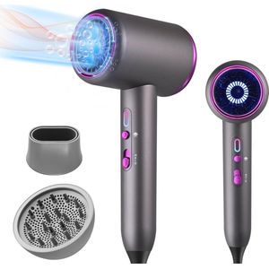 Ionische haardroger 2400 W met warme/koude lucht, 3 temperatuurinstellingen en diffuser voor styling