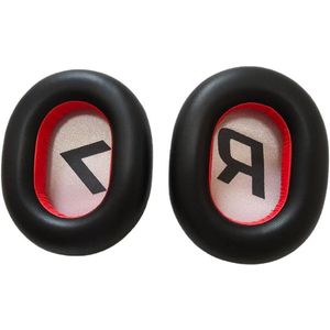 Allecto Plus - Zacht proteïneleer oorkussens voor hoofdtelefoon Voyager 8200 UC en Backbeat Pro2, zwart