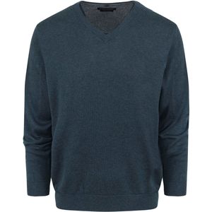 Casa Moda - Pullover Blauw Melange - Maat XXL - Regular-fit