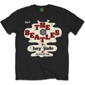 The Beatles - Hey Jude/Revolution Heren T-shirt - S - Zwart