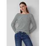 s.Oliver - Shirt - Wit - Slanke Pasvorm - Lange Mouw