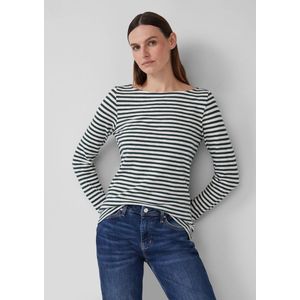 s.Oliver - Shirt - Wit - Slanke Pasvorm - Lange Mouw