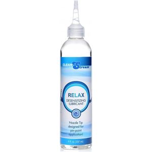 XR Brands Relax - Desensibiliserend Glijmiddel met Mondstuk - 240 ml clear