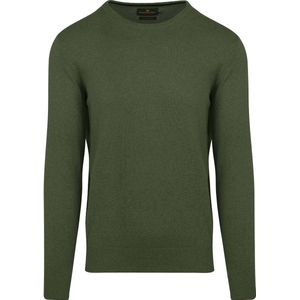 Steppin' Out Trui Cotton Cashmere Olijfgroen - Maat M - Heren - Pullovers