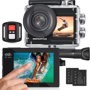 Bodycam 4K actiecamera met aanraakscherm EIS verstelbare kijkhoek - 40 m waterdichte onderwatercamera - afstandsbediening sportcamera met helmaccessoires