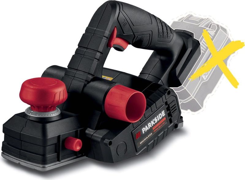 Parkside Performance Accu Schaafmachine 20V - Toerental: 14.000 tpm - Schaafdiepte: max. 17 mm - Schaafbreedte: 82 mm - Exclusief accu en snellader