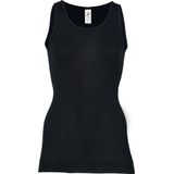 Dames Longtop - Lang Hemd van Zijde en Merino Wol - GOTS - Engel Natur zwart 34/36S