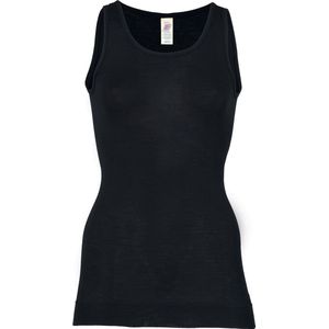 Dames Longtop - Lang Hemd van Zijde en Merino Wol - GOTS - Engel Natur zwart 34/36S