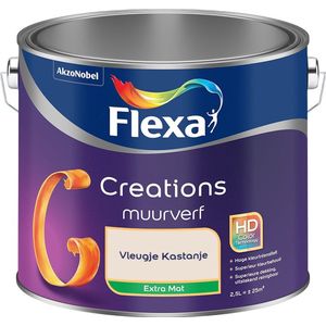 Flexa - Creations Muurverf Extra Mat - Vleugje Kastanje - Mengverf - 2.5 Liter