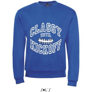 Sweatshirt 2-161 Classy until Kickoff - Blauw, xS