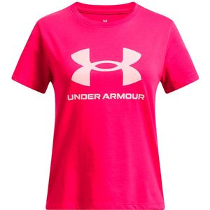 Under Armour Big Logo T-shirt Met Korte Mouwen Roze 14-16 Years Meisjes