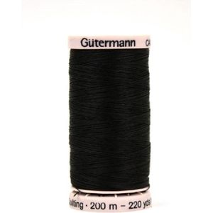 Gütermann handquiltgaren 100% katoen 200 meter kleur 5201 zwart