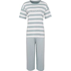 By Louise Dames Capri Korte Pyjama Set Mint Groen - Maat S