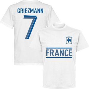 Frankrijk Griezmann 7 Team T-Shirt - Wit - Kinderen - 116