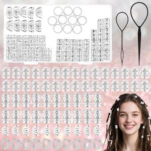 Allecto Plus - Pakket van 70 Dreadlocks Sieraden Haaraccessoires Zilver - Verstelbare Vlechten Sieraden - Inclusief Opbergdoos en 2 Draadsnijders - Vlechtdecoratie voor Mannen en Vrouwen