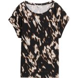 TOM TAILOR - Shirt - Beige - Normale Pasvorm - Kwartmouw