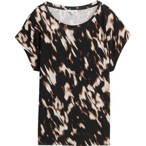 TOM TAILOR - Shirt - Beige - Normale Pasvorm - Kwartmouw