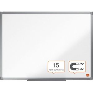 Nobo Essence Magnetisch Whiteboard Staal - 60x45cm - met Houder voor Whiteboard Marker - Grijs/Wit
