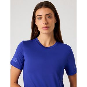 Björn Borg Sportshirt Dames - Trainingshirt Korte Mouw - Gerecycled Polyester - Blauw - Maat L
