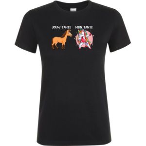 Klere-Zooi - Jouw Tante, Mijn Tante - Zwart Dames T-Shirt - 3XL