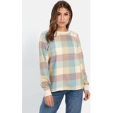 camel active Sweatshirt met ruitpatroon - Maat womenswear-XS - Veelkleurig