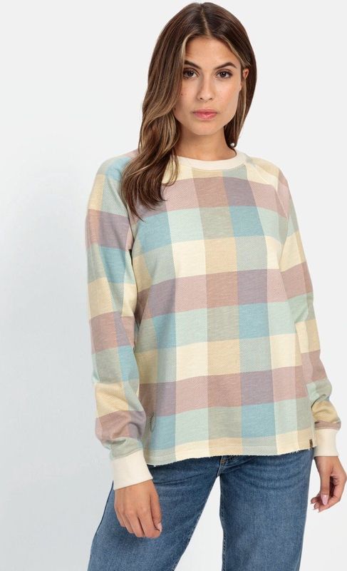 camel active Sweatshirt met ruitpatroon - Maat womenswear-XS - Veelkleurig