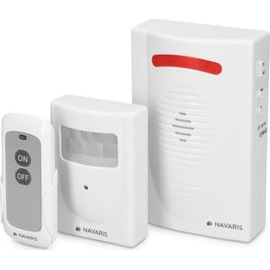 Navaris draadloos oprit alarm systeem - Met sirenes en lichten - PIR motion sensor detector - Ontvanger en afstandsbesturing