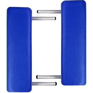 vidaXL Inklapbare Massagetafel Blauw - 2 Zones
