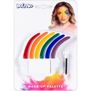 Boland - Make-up Schmink palet Regenboog - Multi - Schmink palet - Carnaval, Themafeest, Kinderfeestje, Festival, Pride - Pride