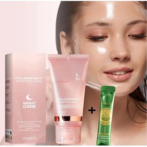 1 Sea Grape Masker met 1 Collagen Night Wrapping Mask - Hydraterend en Verstevigend - Koreaans Gezichtsmasker - Peel-Off Masker - Nachtmasker