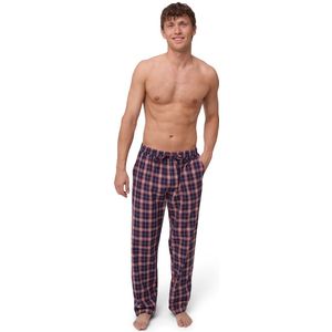DANISH ENDURANCE - Heren Pyjamabroek - Marine/rood geruit - 100% Biologisch Katoen