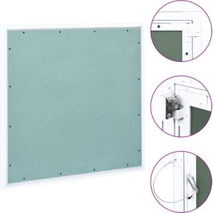 The Living Store Toegangspaneel met aluminium frame en gipsplaat 700x700 mm - Inspectieluik - Toegangspaneel - Gipsplatenpaneel - Wandopening - Elektrische Meter Kast