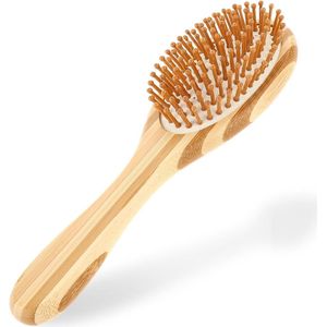 Hoofdhuid haarborstel van bamboe - Antistatische krulborstel voor alle haartypes