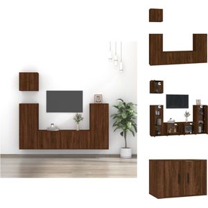 vidaXL TV-meubel set - Klassiek - Tv-meubels - 57x34.5x40cm - 40x34.5x100cm - 40x34.5x40cm - Bruineiken hout - Kast