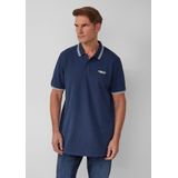 s.Oliver - Poloshirt - Saffier/Wit - Katoen - Normale Pasvorm