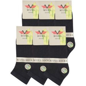 Hoogwaardig Bamboe Herensokken | Naadloos Bamboe 84%| Maat 43-46 | 6 paar - Blauw - Maat 43-46 | Mives Socks | Heren sokken