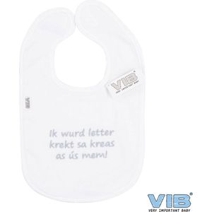 VIB® - Slabbetje Luxe velours - Fries - Ik wurd letter krekt sa kreas as ús mem - Babykleertjes - Baby cadeau