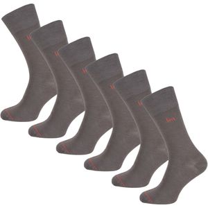 Undiemeister Sokken Heren - 6-pack - Lava Rock (Grijs) - Lange Sokken Handgemaakt - Zijdezacht - Mellowood Tencel - Extra Stevig - Sokken - Maat 35-38
