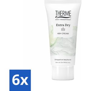Therme - Cream Extra Dry - Anti-transpirant - Beschermend - 60ml - Voordeelverpakking - 6 stuks