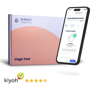 Direct Diagnostics ® Vega Test - Zelf Bloedwaarden testen vanuit Huis - Ontdek een mogelijk Vitaminen en Mineralen tekort - Resultaat binnen 48 uur - Met Aanbevelingen van Arts
